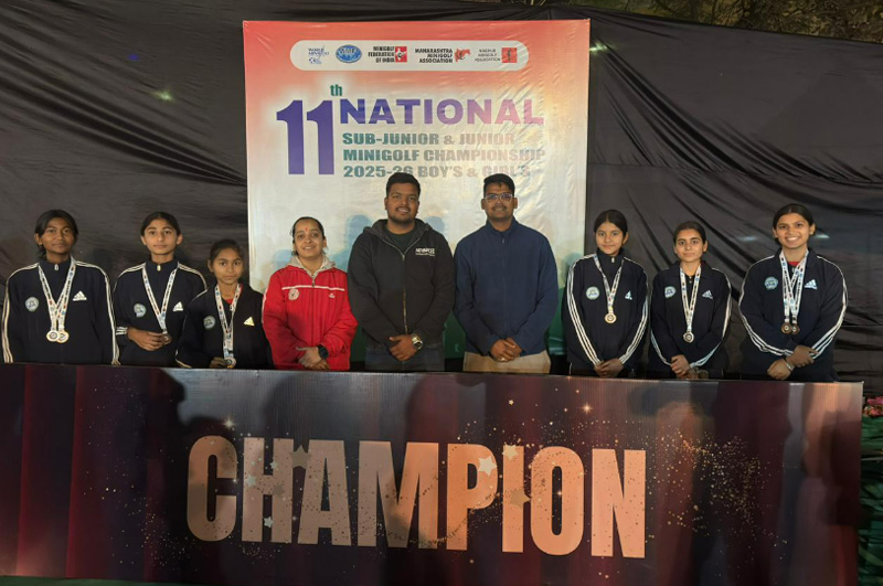 Mini Golf |11th National Junior & Sub-Junior Championship | Veer Pratap Singh, Anika Sukhija, and Parkhi Kamboj represented Team Uttarakhand at the 11th Mini Golf Junior & Sub-Junior National Championship, with Anika and Parkhi winning Bronze in the Team Event and Parkhi securing an additional Bronze in Doubles.